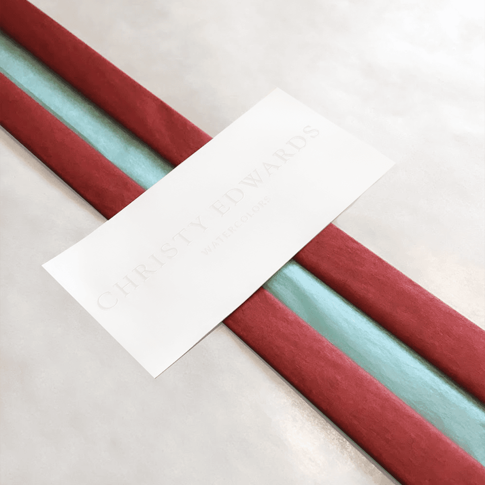 FISHING DOCK, gift-wrapped print with handwritten note card