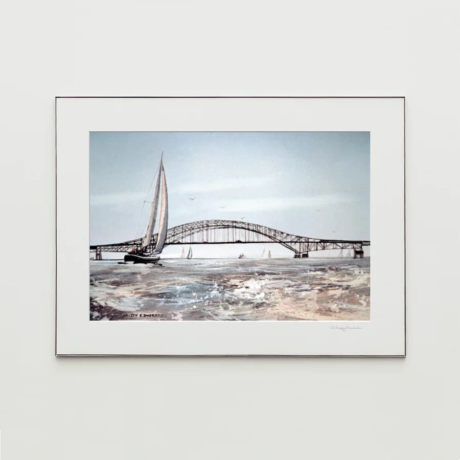 SAILING IN SPINDRIFT, watercolor print by Christy Edwards