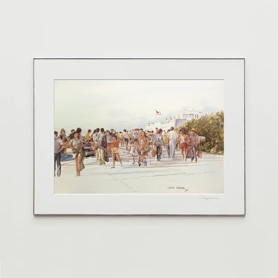 FRIDAY FERRY, watercolor print by Christy Edwards