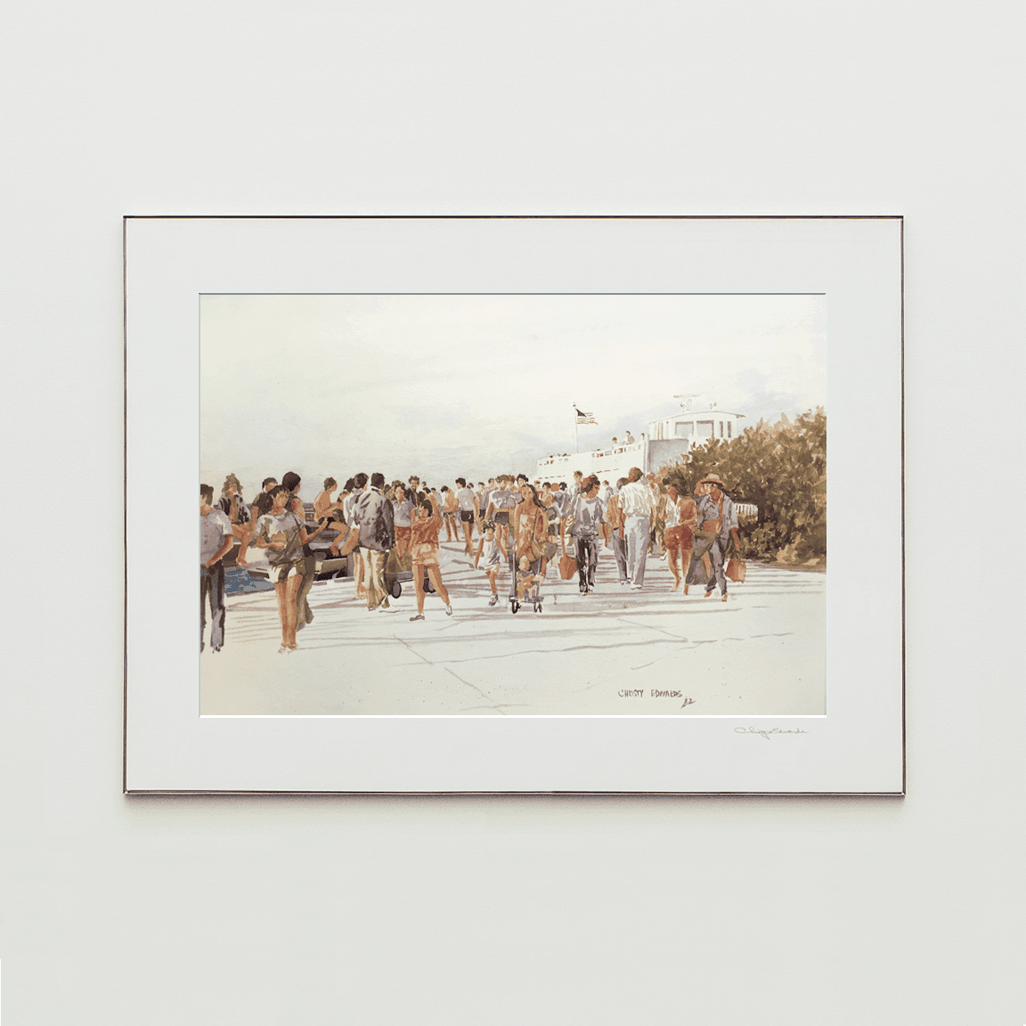 FRIDAY FERRY, watercolor print by Christy Edwards