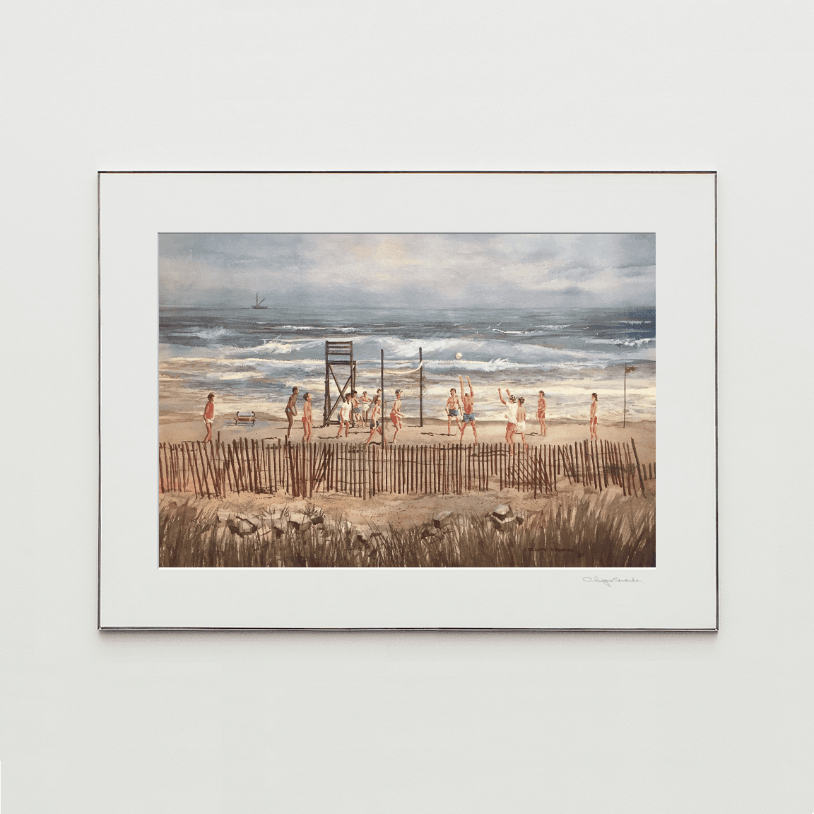 VOLLEYBALL, watercolor print by Christy Edwards