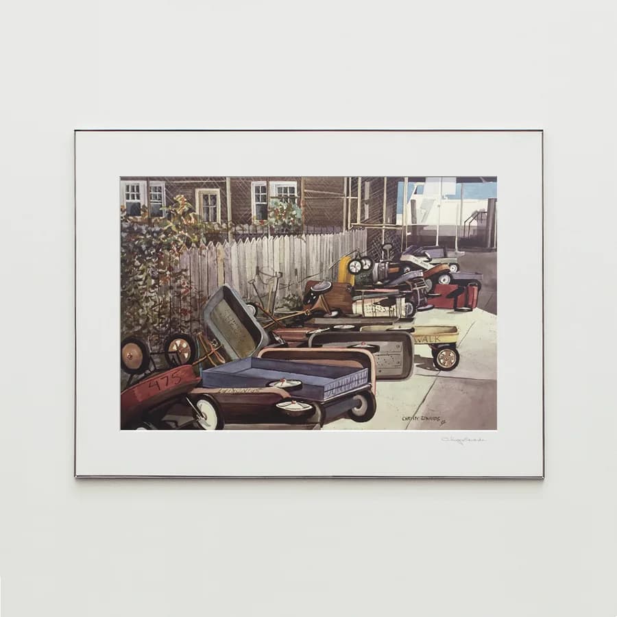 WAGON PARK, watercolor print by Christy Edwards